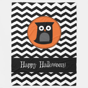 Happy Halloween Owl Fleece Deken