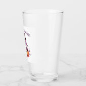 Happy Halloween Paarse heks pompoenen & vleermuize Glas (Links)