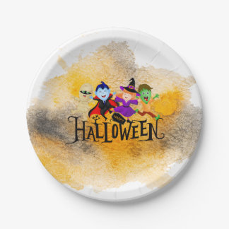 Happy Halloween-papierbekertjes, Halloween-partijp Papieren Bordje
