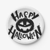 Happy Halloween Papieren Bordje (Voorkant)