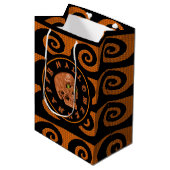Happy Halloween Parties scintillant Sac cadeau crâ (Devant Angle)