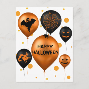 Happy Halloween Party-ballonnen Feestdagenkaart
