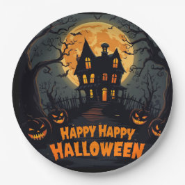 Happy Halloween Party Borden Papieren Bordje