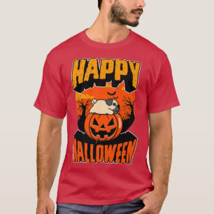 Happy Halloween Party Cute Napping Kawaii Pug Dog T-shirt