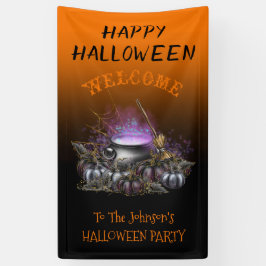 Happy Halloween Party-decor, aangepast Welcom  Spandoek