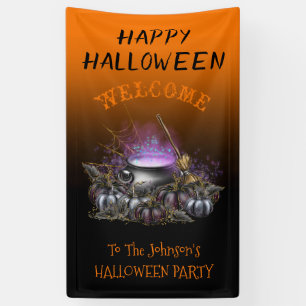 Happy Halloween Party-decor, aangepast Welcom Spandoek
