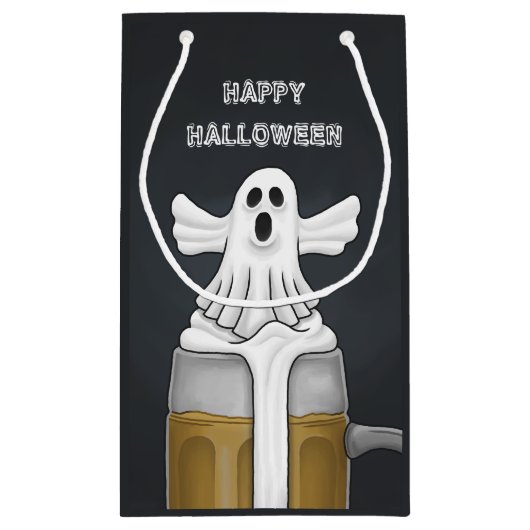 Happy Halloween Party Ghost Klein Cadeauzakje (Achterkant)