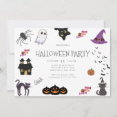 Happy Halloween Party Kaart (Voorkant)