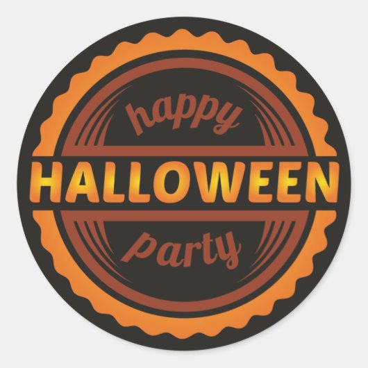 Happy Halloween Party noir & or sticker (Devant)