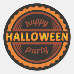 Happy Halloween Party noir & or sticker