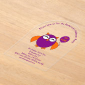 Happy Halloween Party Owl Custom Acryl Uitnodigingen (Laagn)
