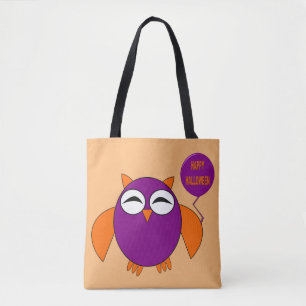 Happy Halloween Party Owl Sac fourre-tout