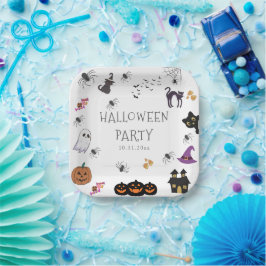 Happy Halloween Party Papieren Bordje