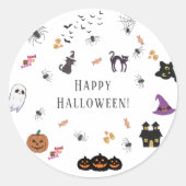 Happy Halloween Party Ronde Sticker (Voorkant)
