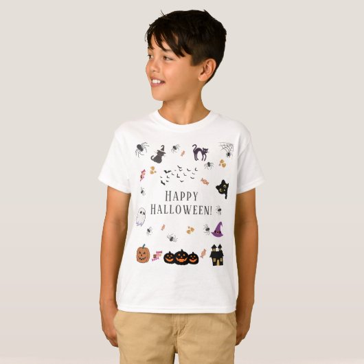 Happy Halloween Party T-shirt (Voorkant volledig)