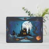 Happy Halloween Party "Treat of Trick" Feestdagenkaart (Staand voorkant)