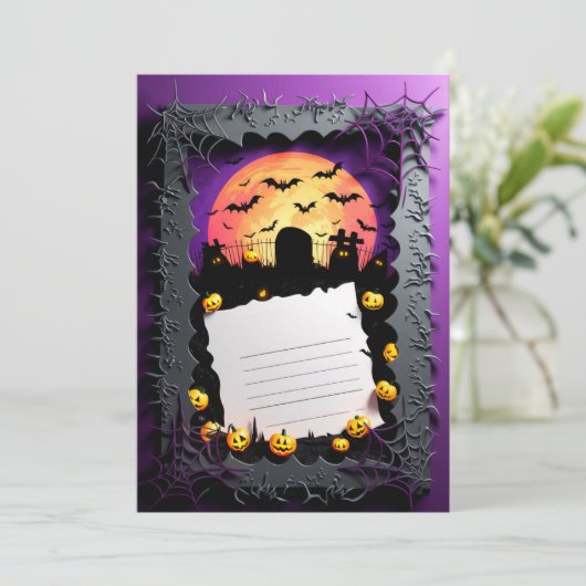 Happy Halloween Party Uitnodiging #9 (Staand voorkant)