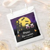 Happy Halloween Party Vampires Paars Bedankzakje (Geknipt)