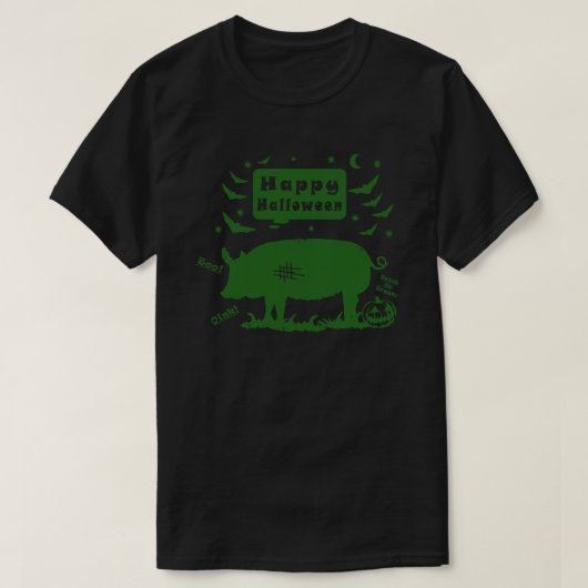 Happy Halloween Pig T-shirt (Design voorkant)