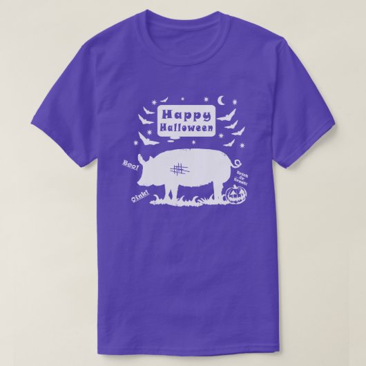 Happy Halloween Pig T-shirt (Design voorkant)