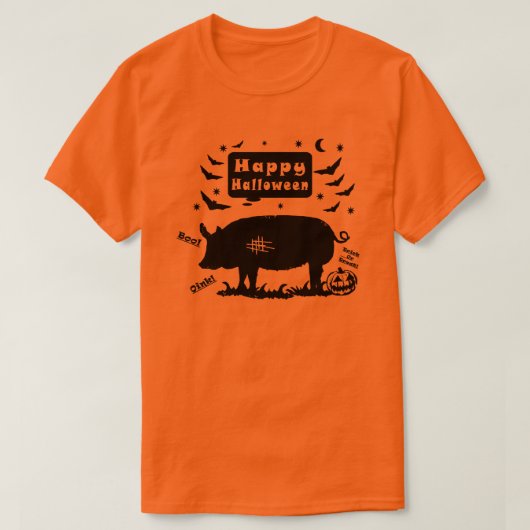 Happy Halloween Pig T-shirt (Design voorkant)