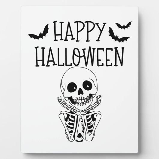 Happy Halloween Plaque de table avec chevalet (Devant)