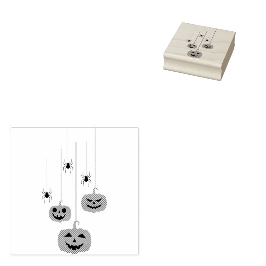 Happy Halloween pomkin Rubberstempel (Gestempeld)