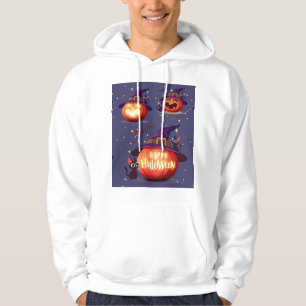Happy Halloween pompkings met een kat Hoodie