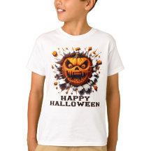 Happy Halloween pompoen doorbreken