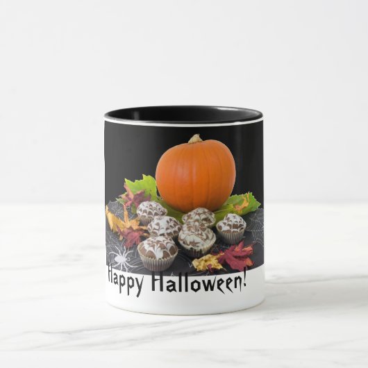 Happy Halloween! Pompoen en Cupcakes Coffee Mok (Midden)