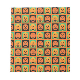 Happy Halloween pompoen gezichten Notitieblok