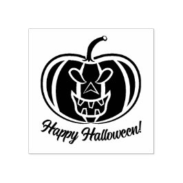 Happy Halloween Pompoen Houten Kunst Stempel