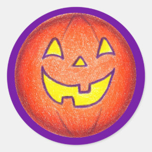 Happy Halloween Pompoen Jack-O-Lantern Sticker