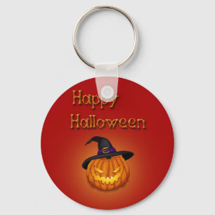 Happy Halloween-pompoen met Pet Sleutelhanger