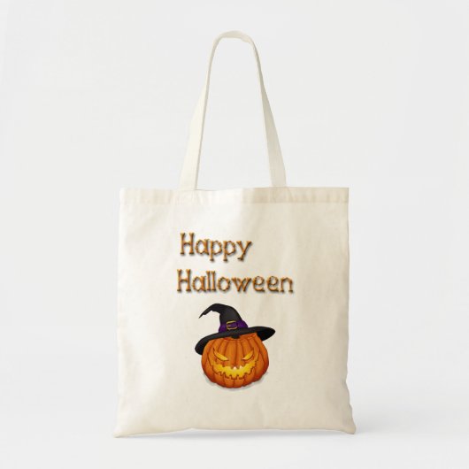 Happy Halloween-pompoen met Pet Tote Bag (Voorkant)