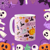 Happy Halloween pompoen roze feestelijke Mok