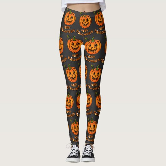 Happy Halloween | pompoen | suikermaïs Leggings (Voorkant)