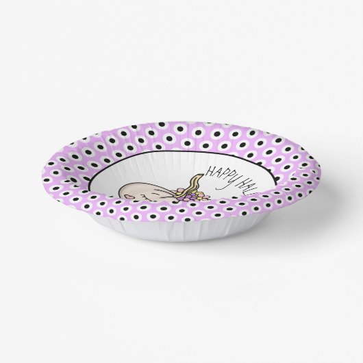 Happy Halloween | Pompoenen en Polka Dots Papieren Kommen (Gebogen)