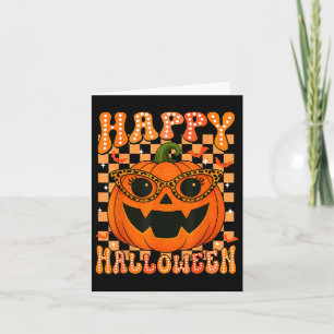Happy Halloween pompoenen grappig kostuum voor Tri Kaart