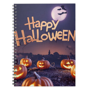 Happy Halloween pompoenen Notitieboek