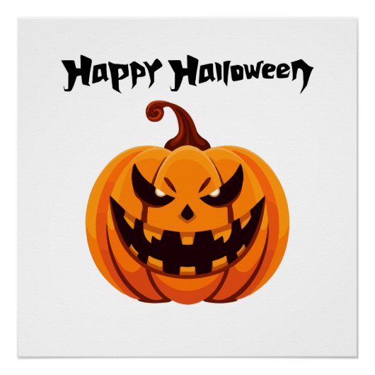 Happy Halloween Poster brillant (Devant)