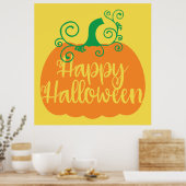Happy Halloween Poster Citrouille (Cuisine)