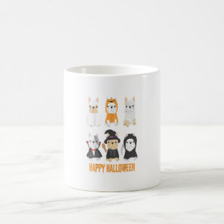 Happy Halloween Pug Dogs Cute French Bulldog Gift Koffiemok