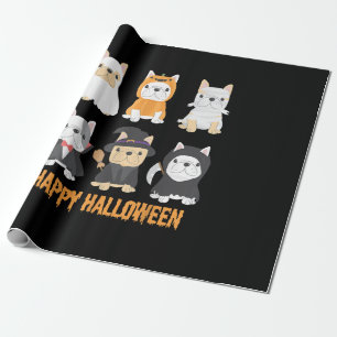 Happy Halloween Pug Dogs Cute French Bulldog Lover Cadeaupapier