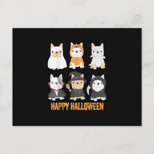 Happy Halloween Pug Dogs Cute French Bulldog Lover Feestdagenkaart