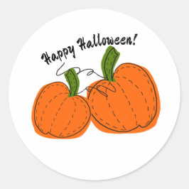 Happy Halloween Pumpkin Aangepast gesneden vinylst Ronde Sticker