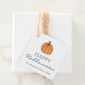 Happy Halloween Pumpkin - Aangepaste naam Bedankjes Labels (In situ)