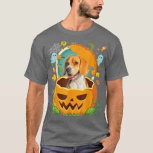 Happy Halloween Pumpkin Beagle Dog Witch Cute Pet T-shirt