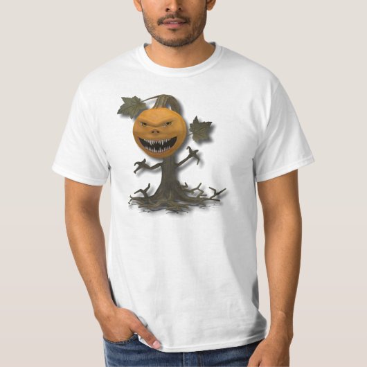 Happy Halloween Pumpkin-boom T-shirt (Voorkant)