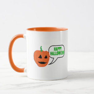 Happy Halloween Pumpkin Face Mok